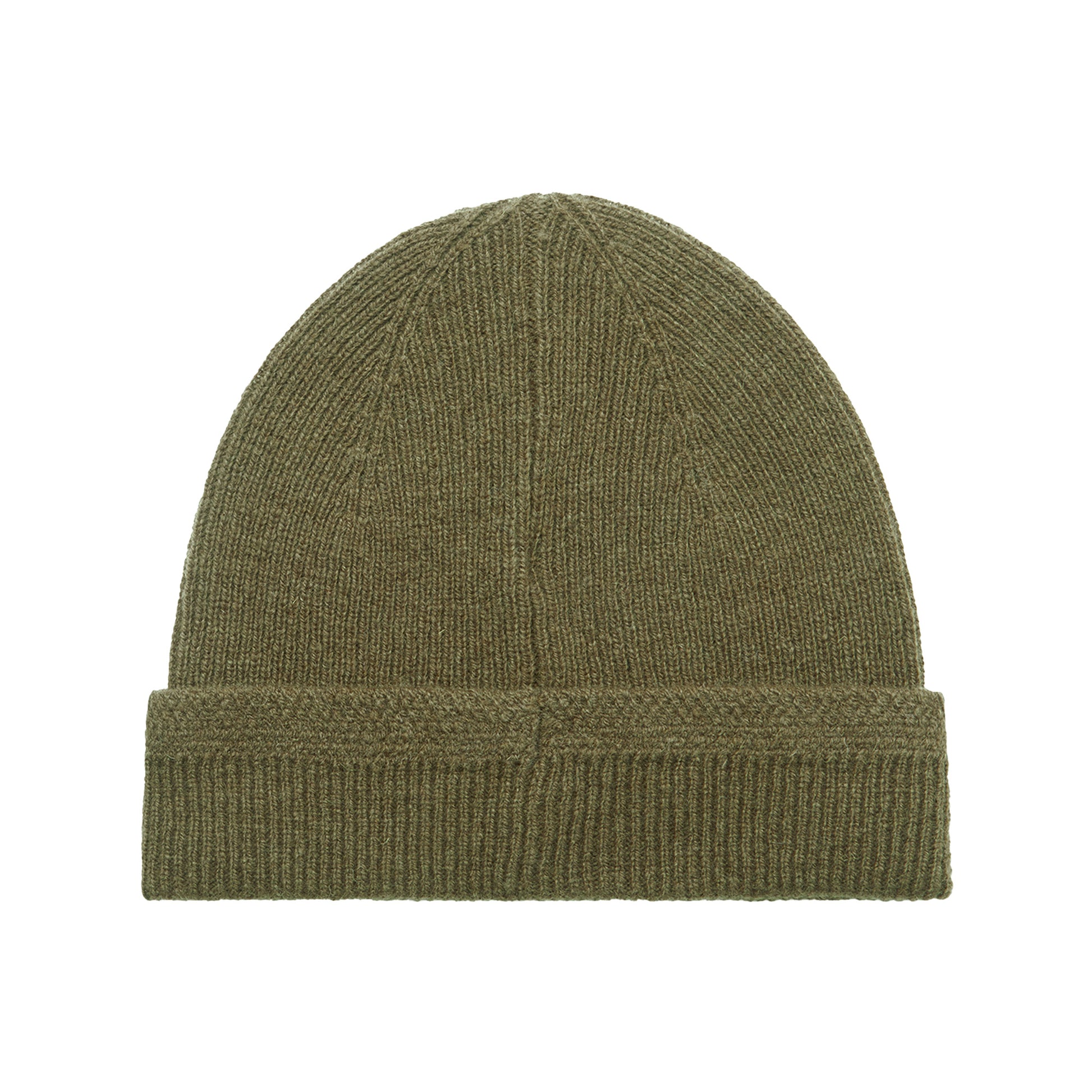 Olive - Back - Lyle & Scott Racked Logo Ribbed Beanie