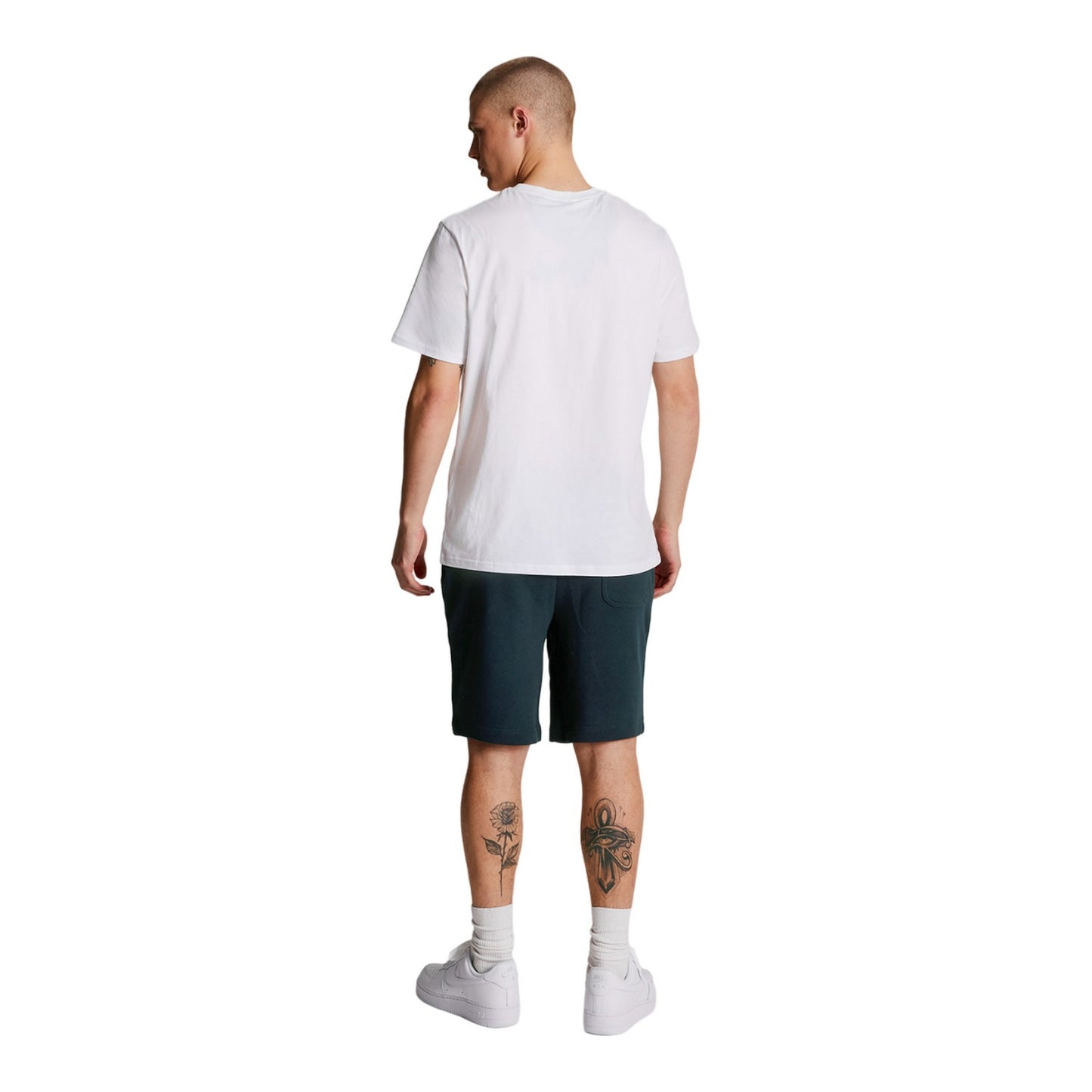Dark Navy - Back - Lyle & Scott Mens Sweat Shorts