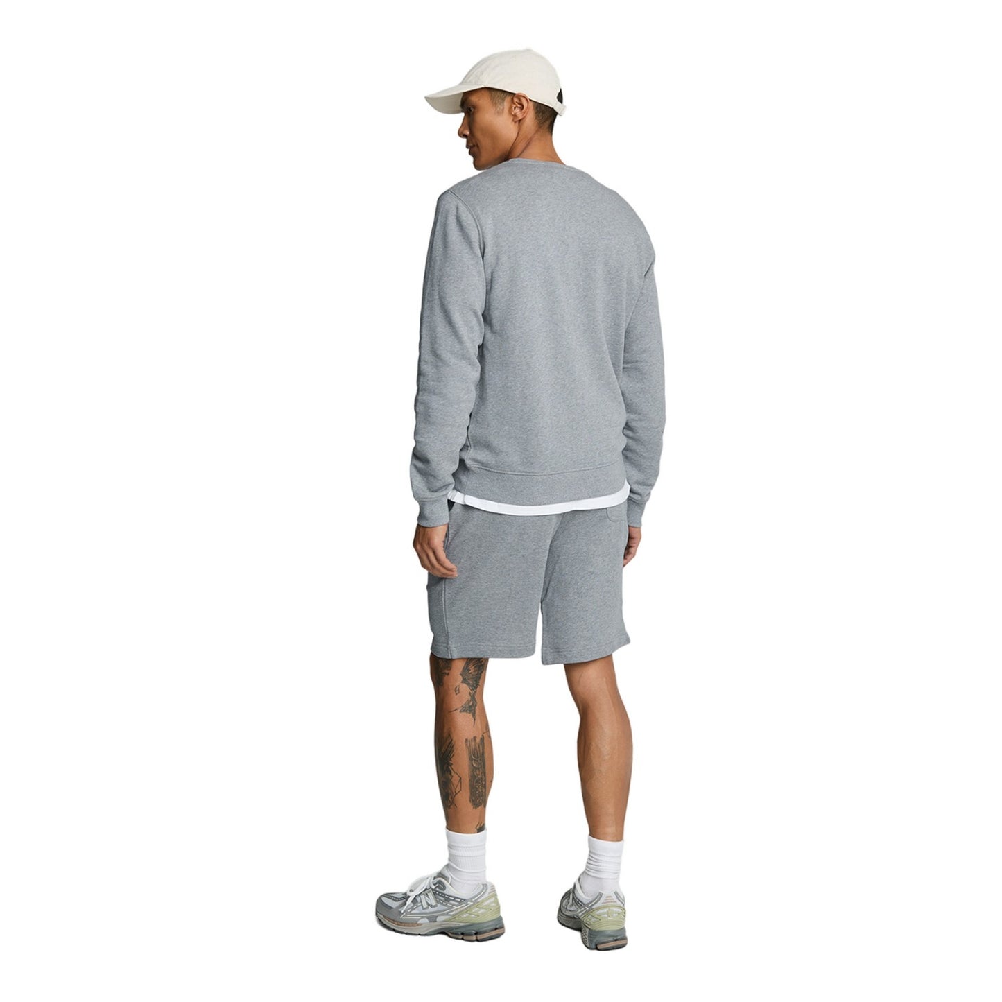 Grey Marl - Back - Lyle & Scott Mens Sweat Shorts