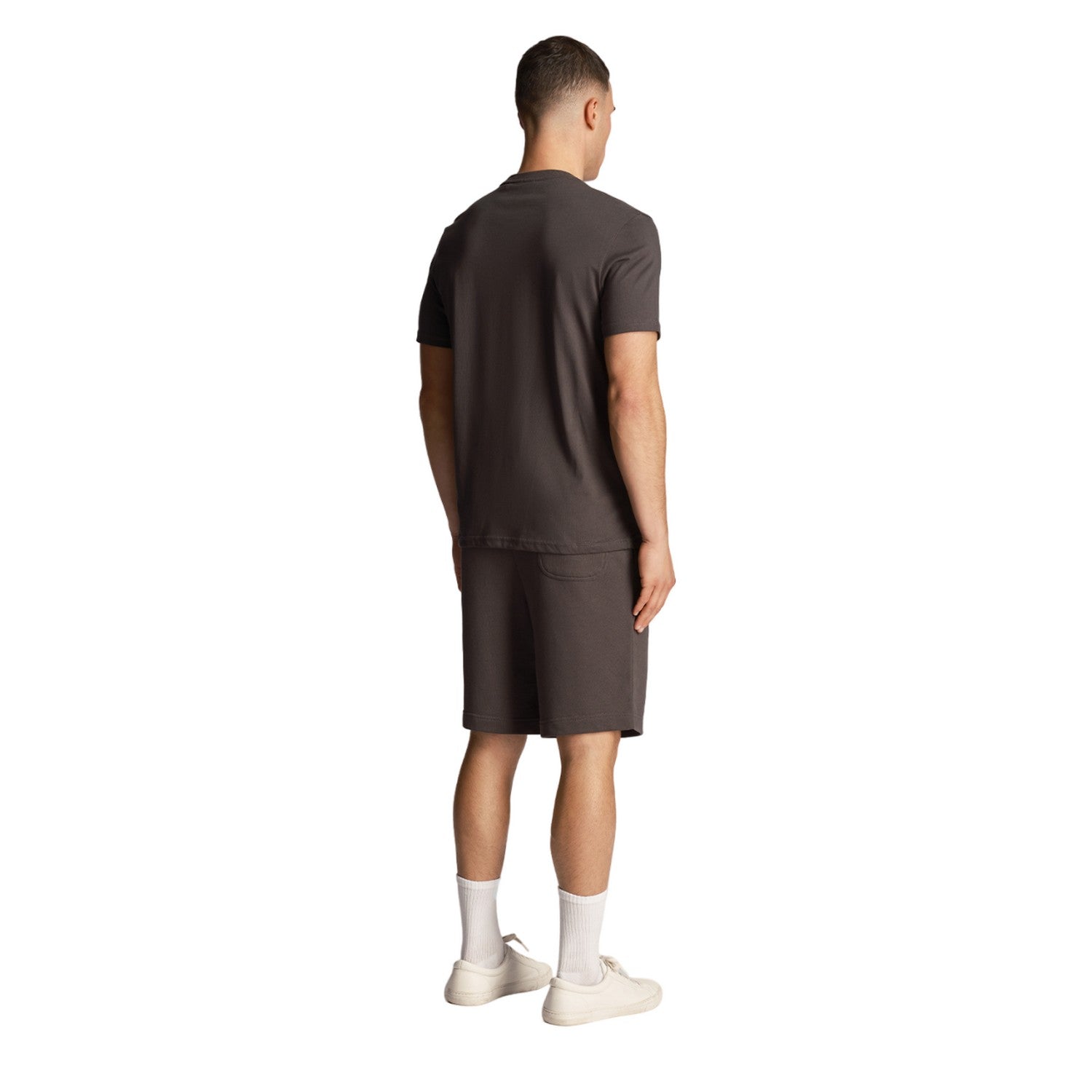 Gunmetal - Back - Lyle & Scott Mens Sweat Shorts