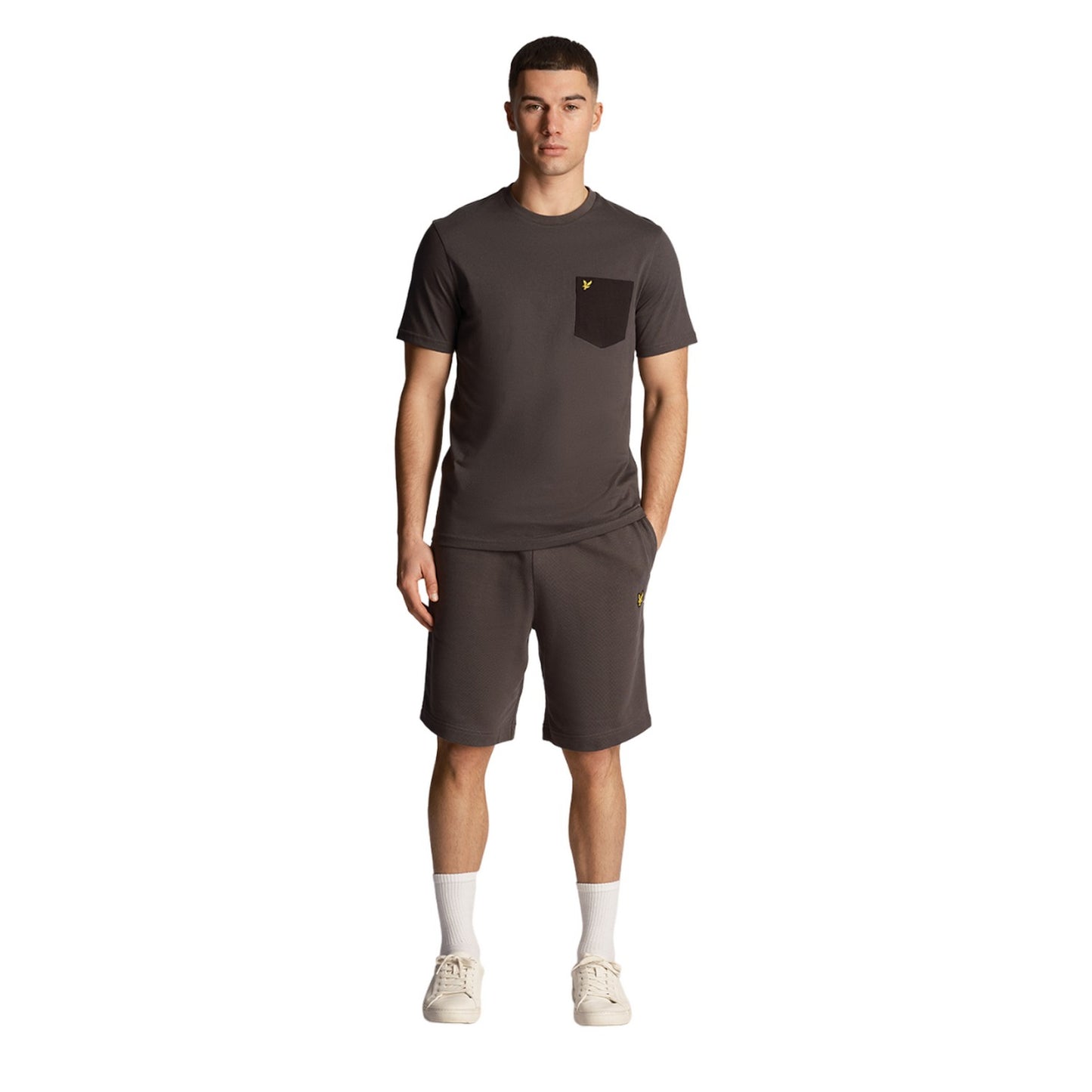 Gunmetal - Side - Lyle & Scott Mens Sweat Shorts