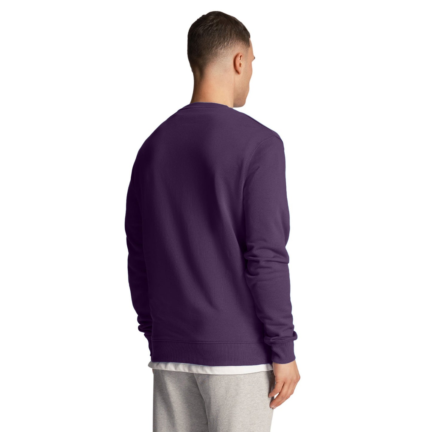 Thistle Shadow - Back - Lyle & Scott Mens Crew Neck Long-Sleeved Sweatshirt