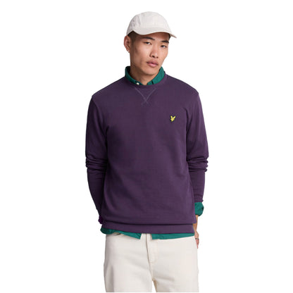 Thistle Shadow - Side - Lyle & Scott Mens Crew Neck Long-Sleeved Sweatshirt
