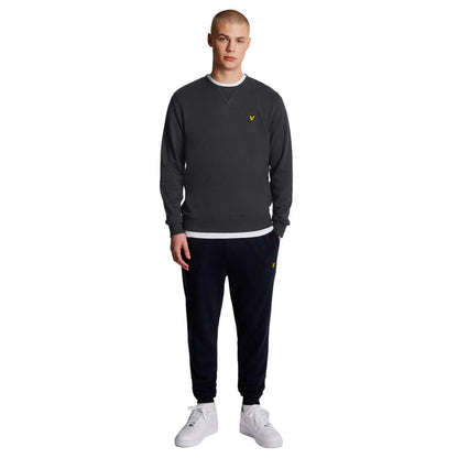 Gunmetal - Side - Lyle & Scott Mens Crew Neck Long-Sleeved Sweatshirt