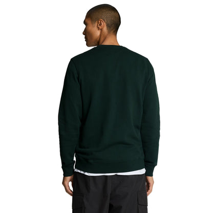 Dark Green - Front - Lyle & Scott Mens Crew Neck Long-Sleeved Sweatshirt