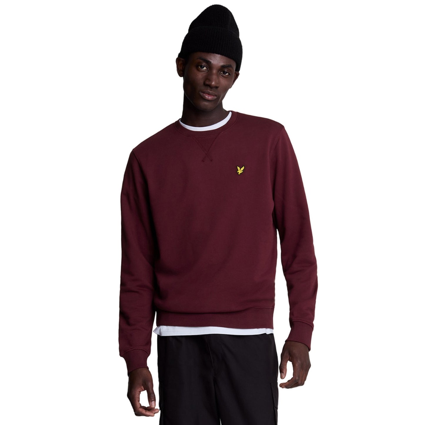 Burgundy - Lifestyle - Lyle & Scott Mens Crew Neck Long-Sleeved Sweatshirt