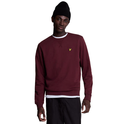 Burgundy - Lifestyle - Lyle & Scott Mens Crew Neck Long-Sleeved Sweatshirt