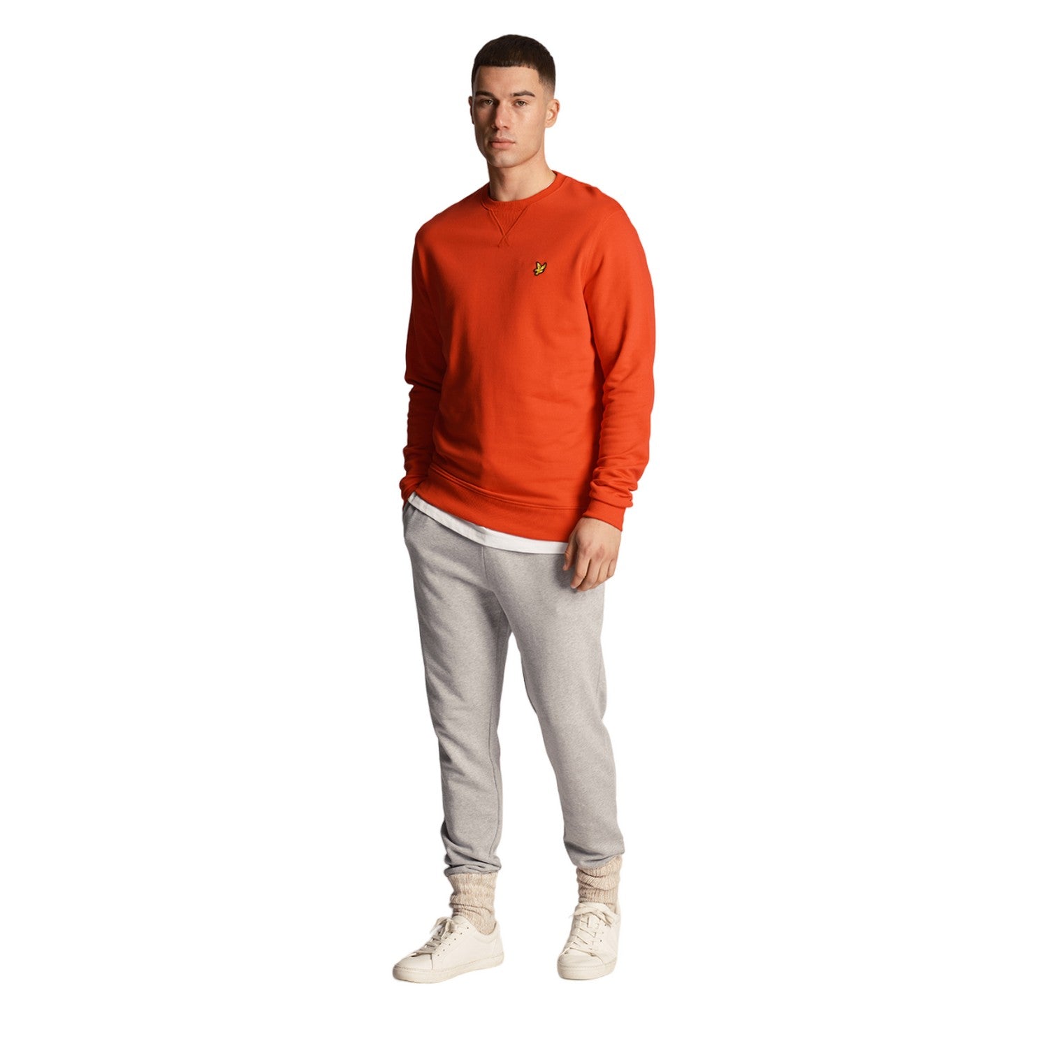 Gala Red - Lifestyle - Lyle & Scott Mens Crew Neck Long-Sleeved Sweatshirt