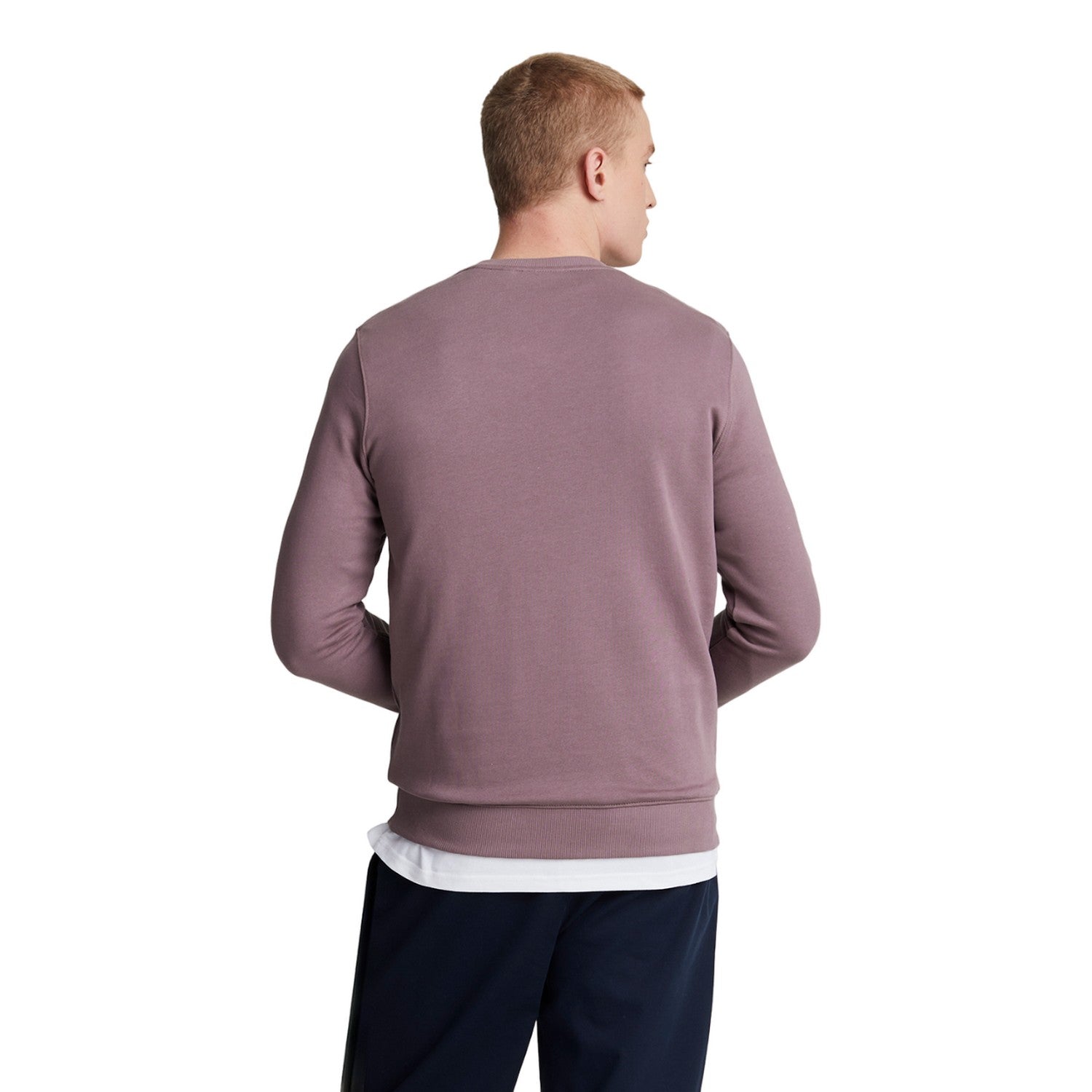 Highland Mauve - Back - Lyle & Scott Mens Crew Neck Long-Sleeved Sweatshirt