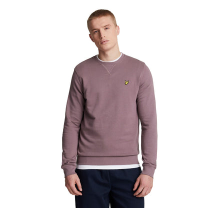 Highland Mauve - Side - Lyle & Scott Mens Crew Neck Long-Sleeved Sweatshirt