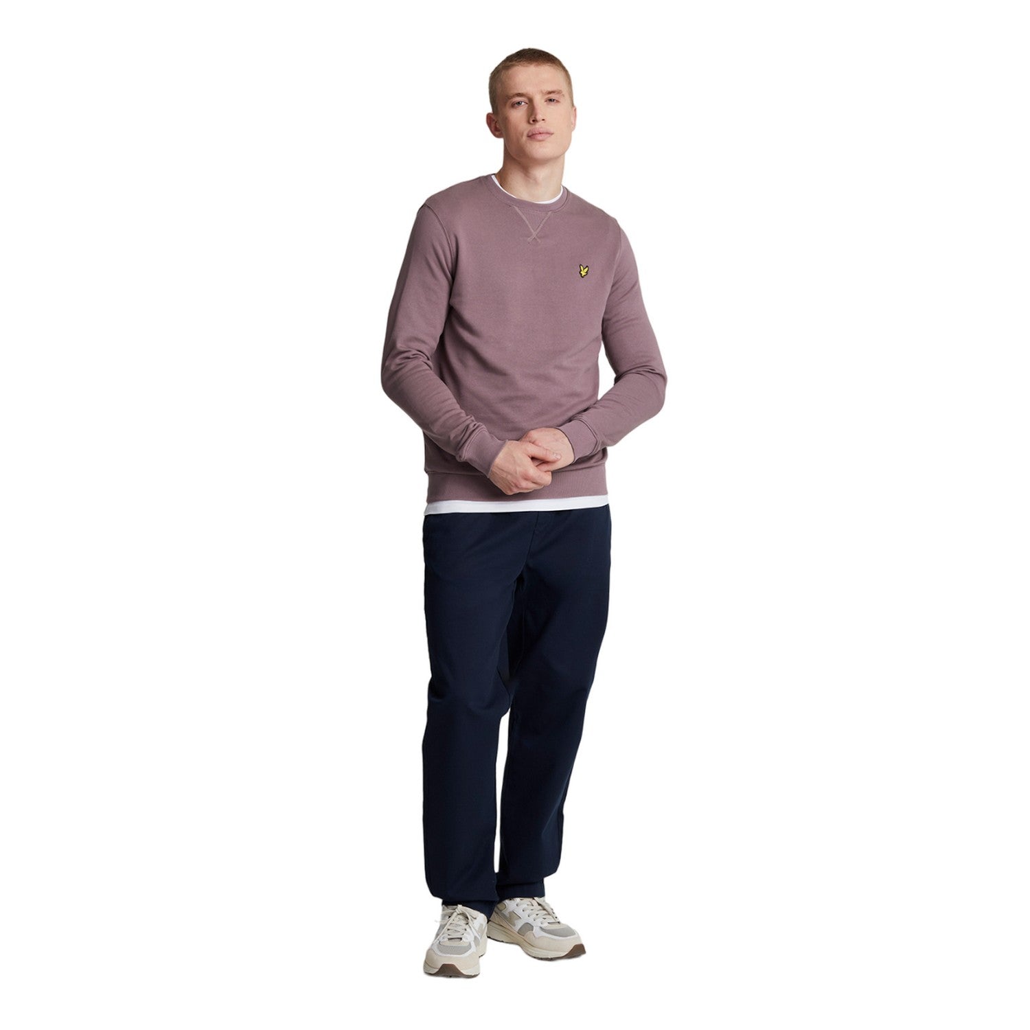 Highland Mauve - Lifestyle - Lyle & Scott Mens Crew Neck Long-Sleeved Sweatshirt