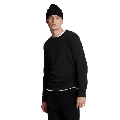 Jet Black - Side - Lyle & Scott Mens Crew Neck Long-Sleeved Sweatshirt