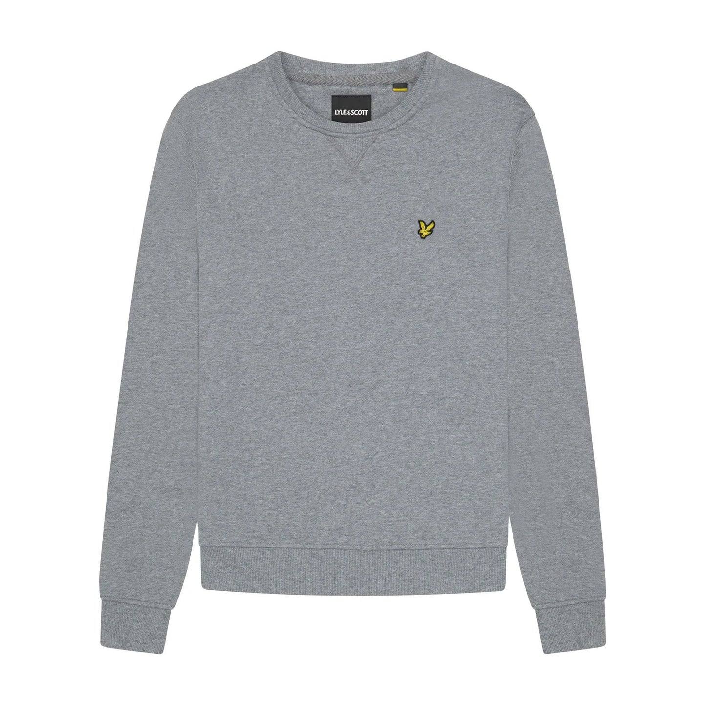 Mid Grey Marl - Front - Lyle & Scott Mens Crew Neck Long-Sleeved Sweatshirt