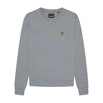 Mid Grey Marl - Front - Lyle & Scott Mens Crew Neck Long-Sleeved Sweatshirt