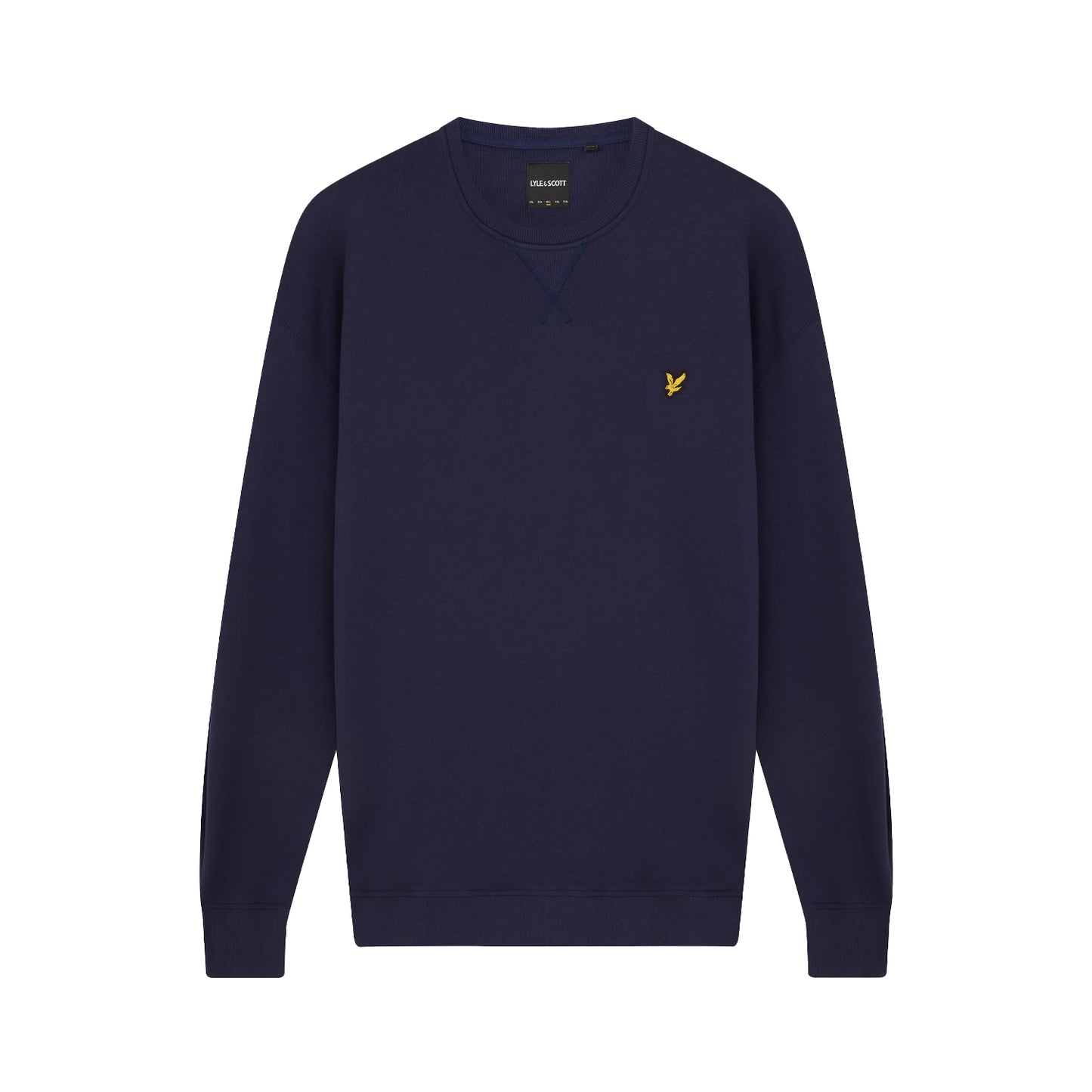 Navy - Front - Lyle & Scott Mens Crew Neck Long-Sleeved Sweatshirt