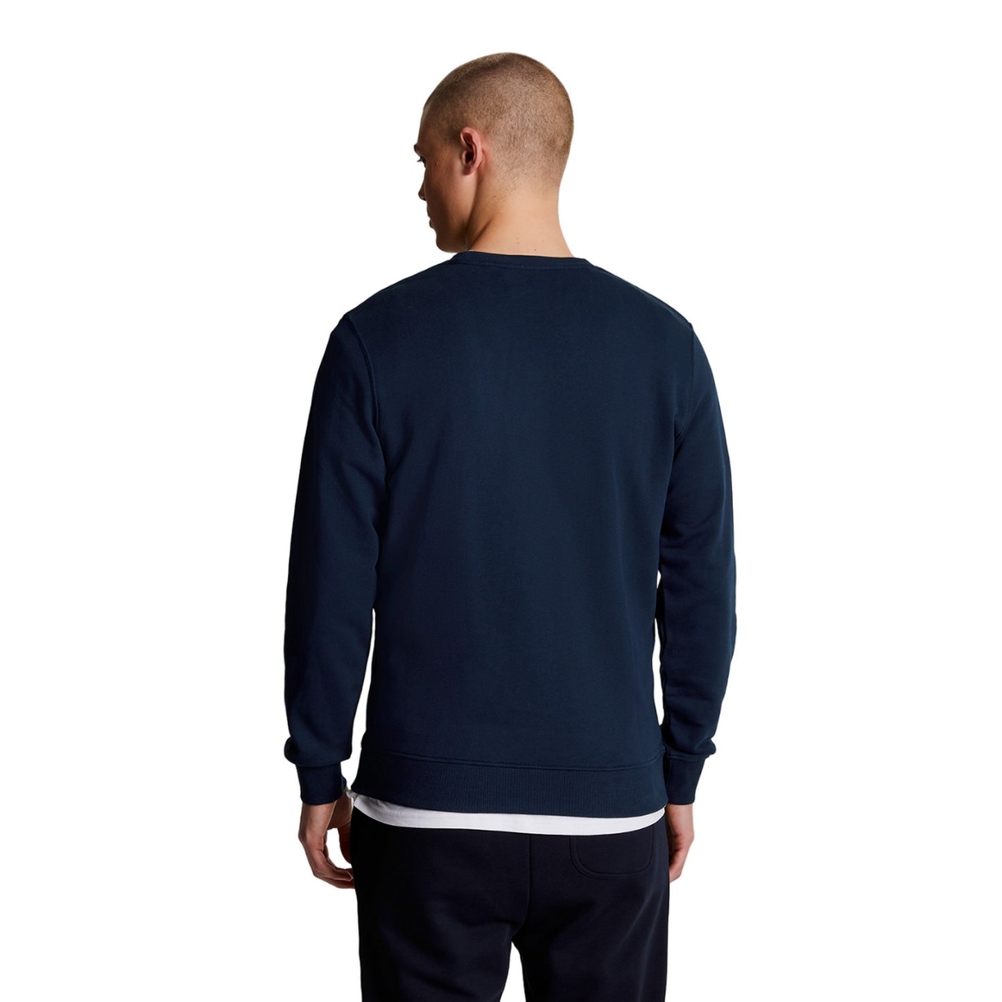 Navy - Back - Lyle & Scott Mens Crew Neck Long-Sleeved Sweatshirt