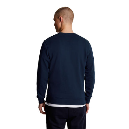 Navy - Back - Lyle & Scott Mens Crew Neck Long-Sleeved Sweatshirt