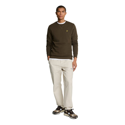 Olive - Lifestyle - Lyle & Scott Mens Crew Neck Long-Sleeved Sweatshirt