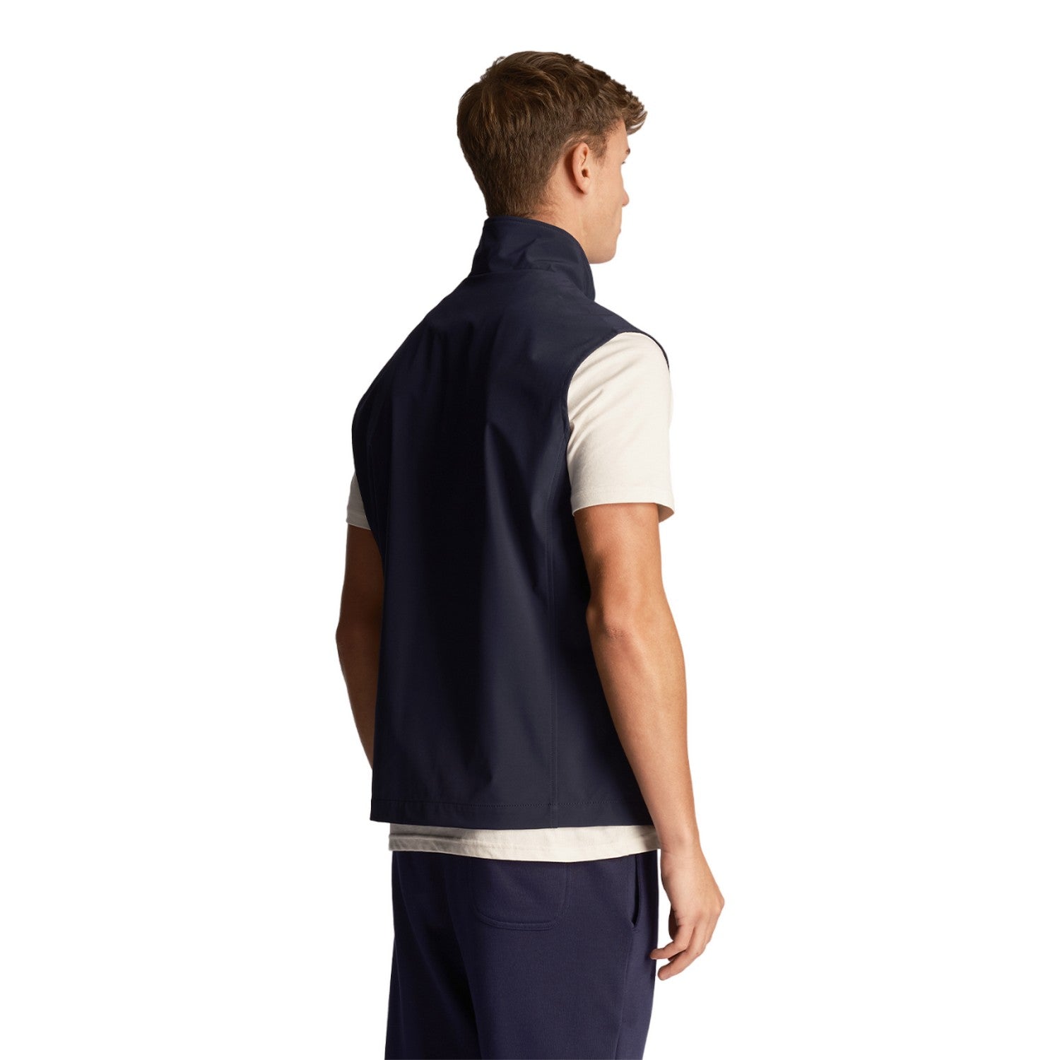 Dark Navy - Back - Lyle & Scott Mens Softshell Gilet
