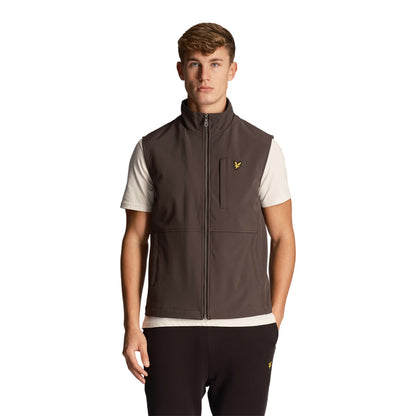 Gunmetal - Side - Lyle & Scott Mens Softshell Gilet