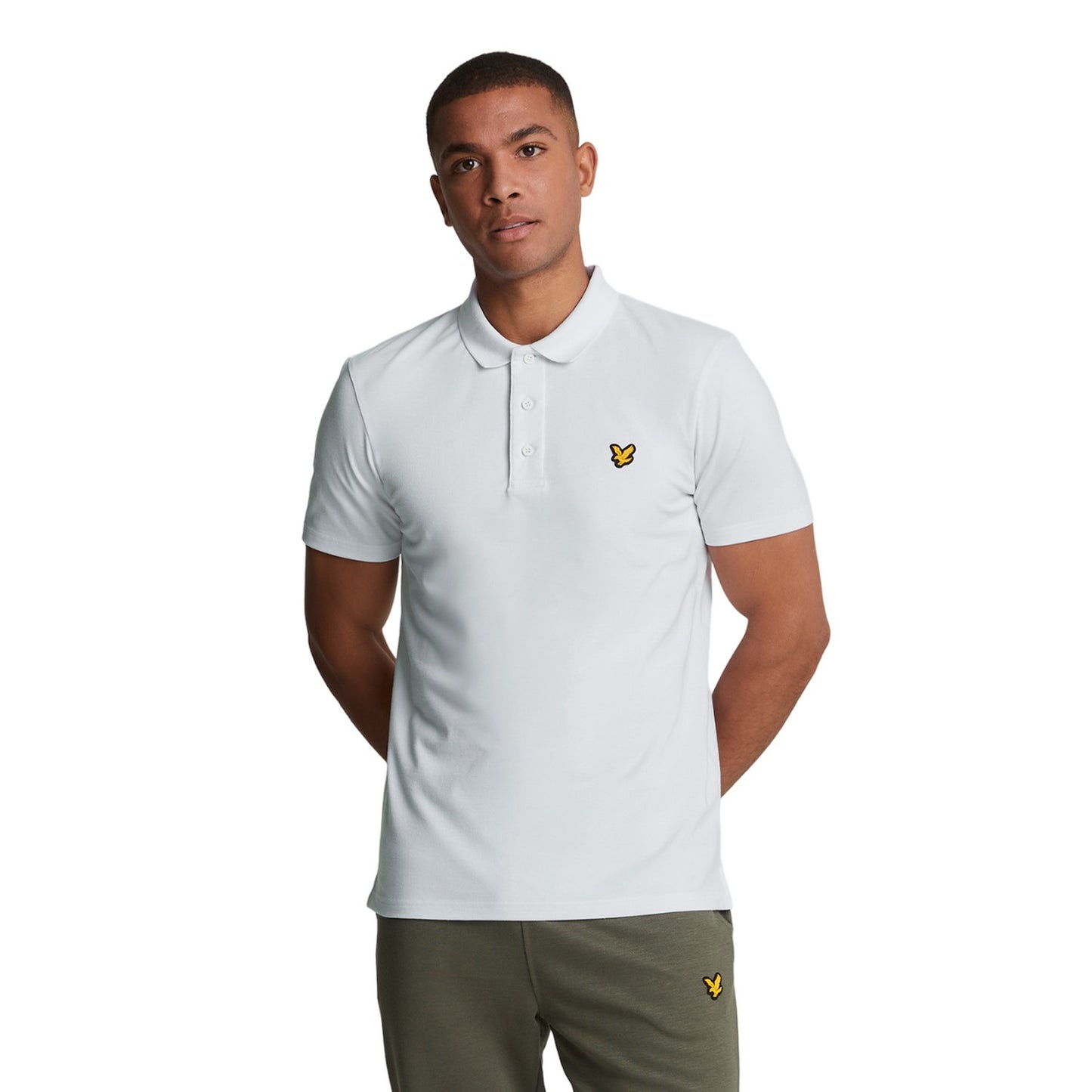 White - Side - Lyle & Scott Mens Short-Sleeved Sports Polo Shirt