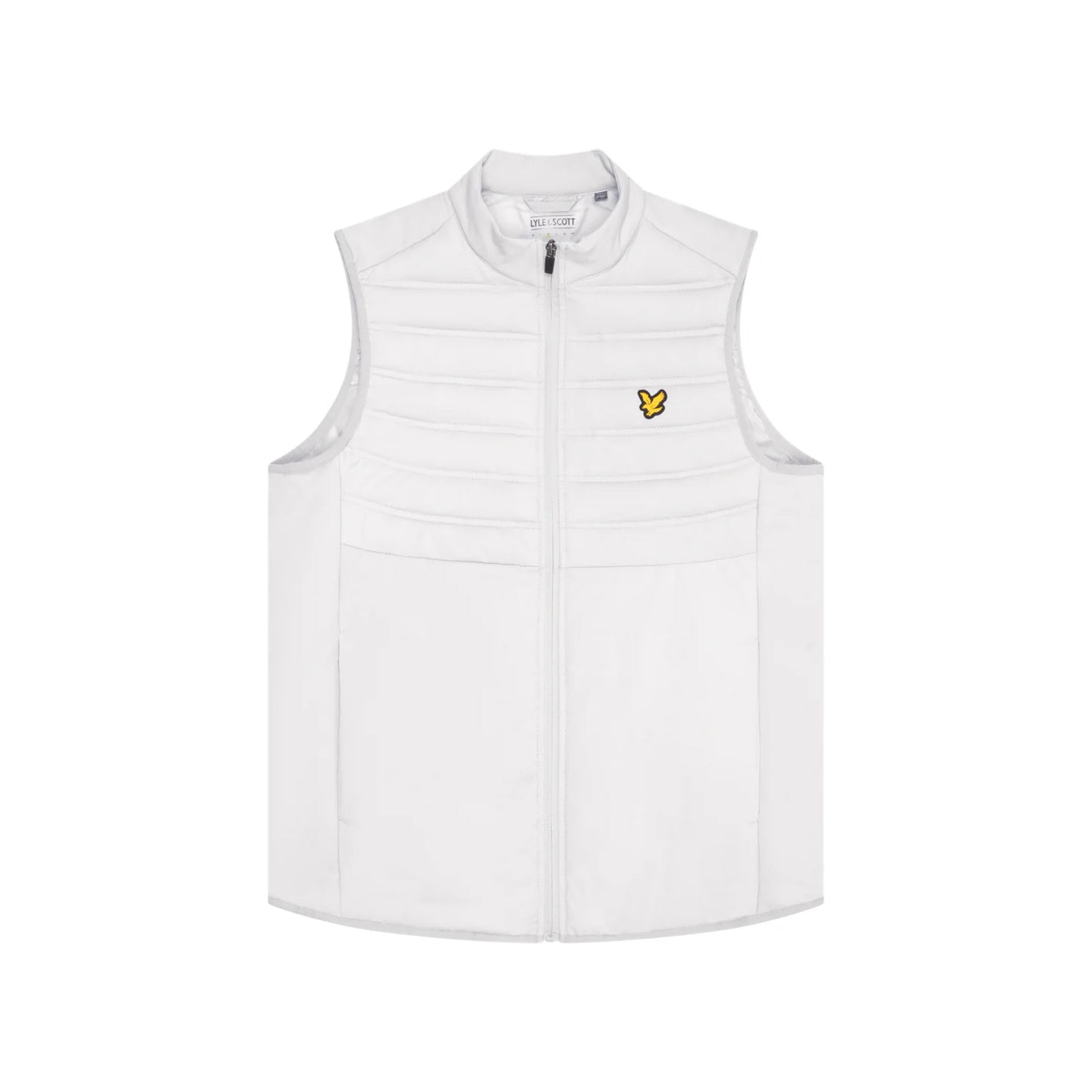 Pebble - Front - Lyle & Scott Mens Double Baffle Hybrid Gilet