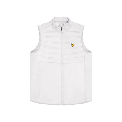 Pebble - Front - Lyle & Scott Mens Double Baffle Hybrid Gilet