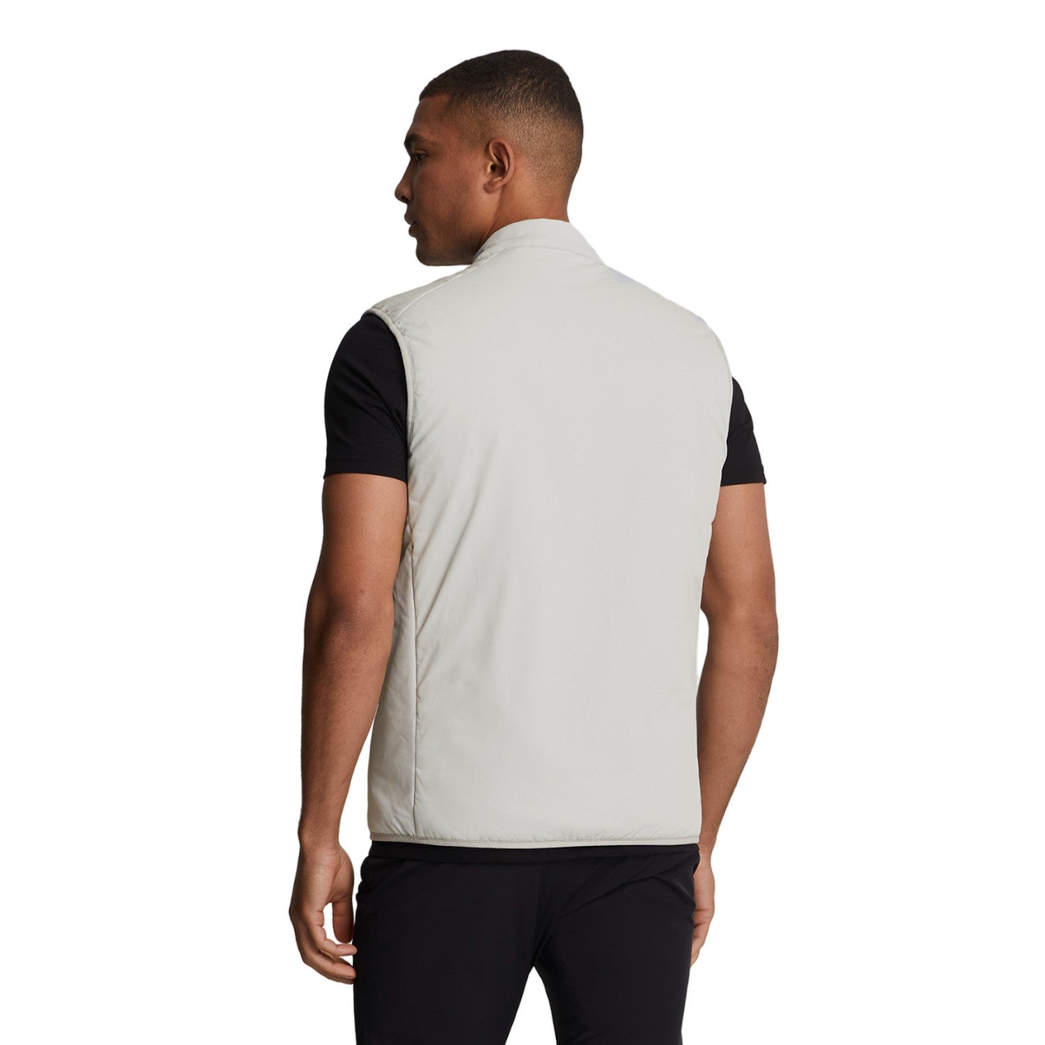 Pebble - Back - Lyle & Scott Mens Double Baffle Hybrid Gilet