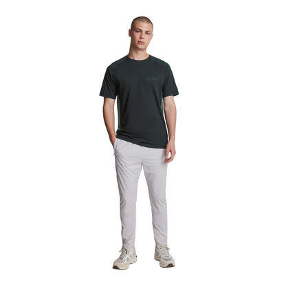 Jet Black-Graphite - Side - Lyle & Scott Mens Core Colour Block T-Shirt