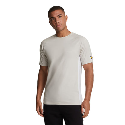 Pebble-White - Front - Lyle & Scott Mens Core Colour Block T-Shirt