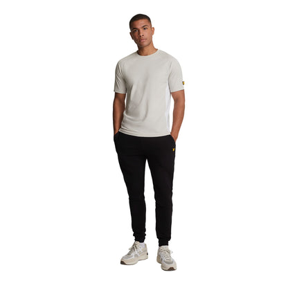 Pebble-White - Side - Lyle & Scott Mens Core Colour Block T-Shirt