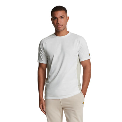 White-Pebble - Front - Lyle & Scott Mens Core Colour Block T-Shirt