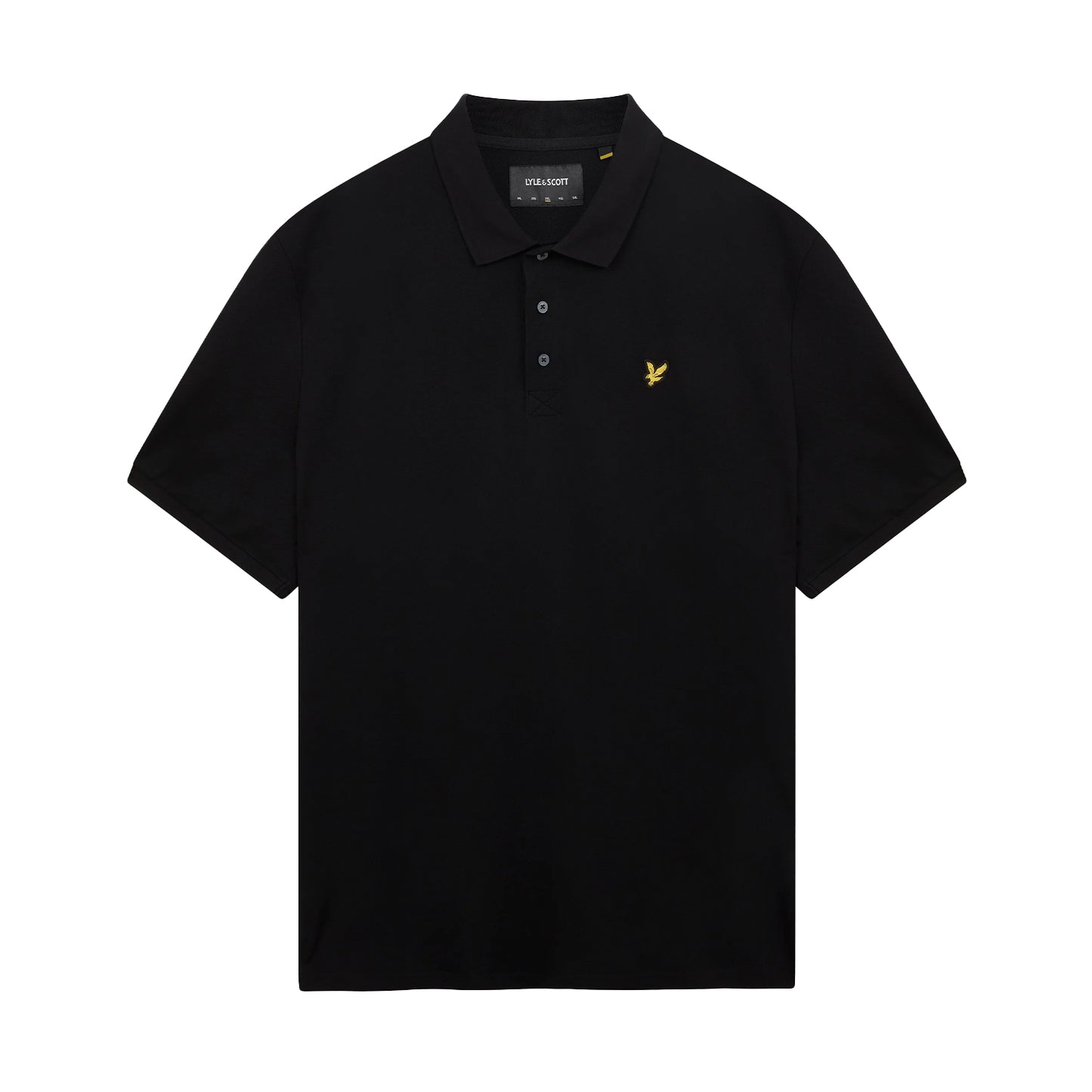 Jet Black - Front - Lyle & Scott Mens Plain Plus Polo Shirt