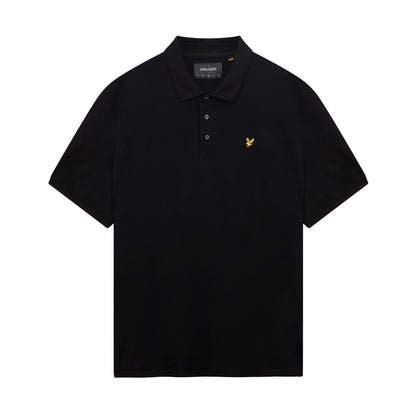 Jet Black - Front - Lyle & Scott Mens Plain Plus Polo Shirt