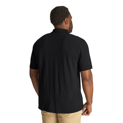 Jet Black - Back - Lyle & Scott Mens Plain Plus Polo Shirt