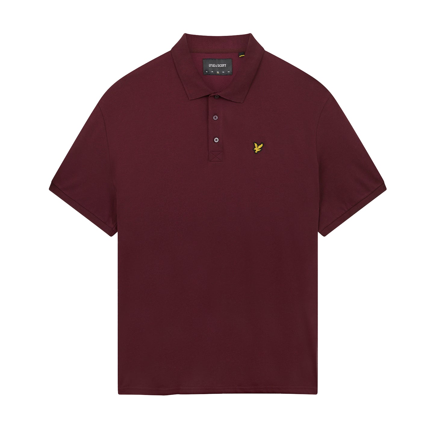 Burgundy - Front - Lyle & Scott Mens Plain Plus Polo Shirt