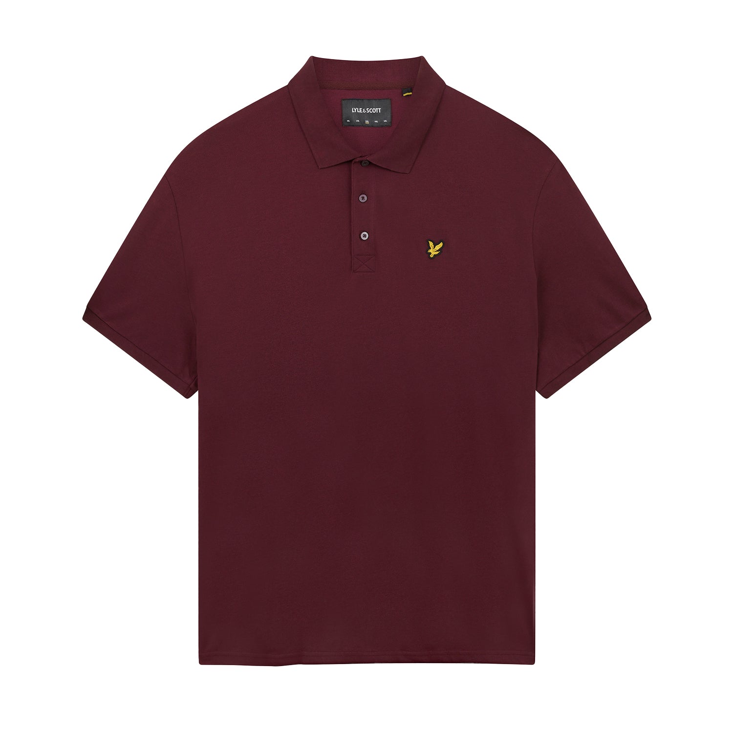 Burgundy - Front - Lyle & Scott Mens Plain Plus Polo Shirt
