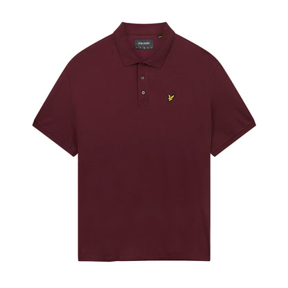 Burgundy - Front - Lyle & Scott Mens Plain Plus Polo Shirt
