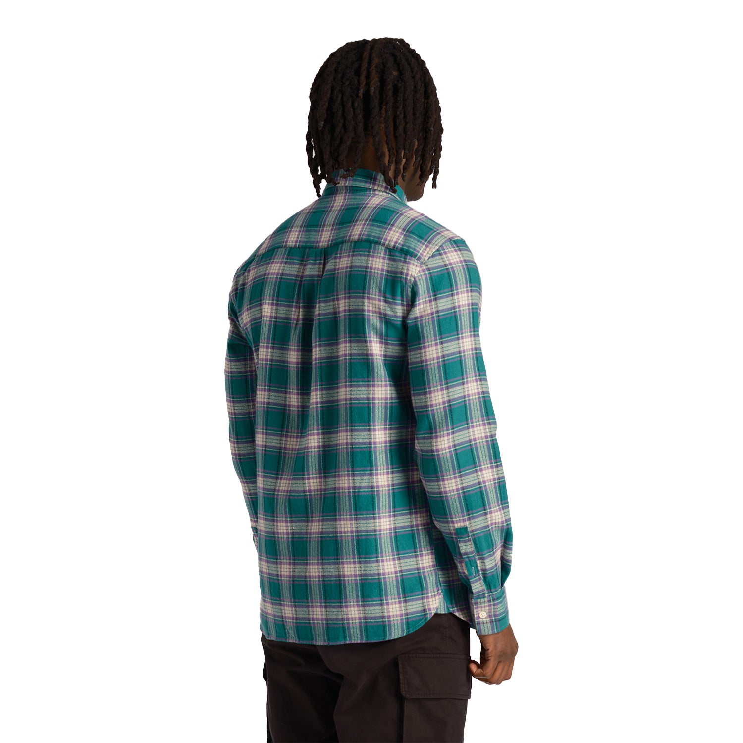 Court Green - Back - Lyle & Scott Mens Checked Flannel Shirt