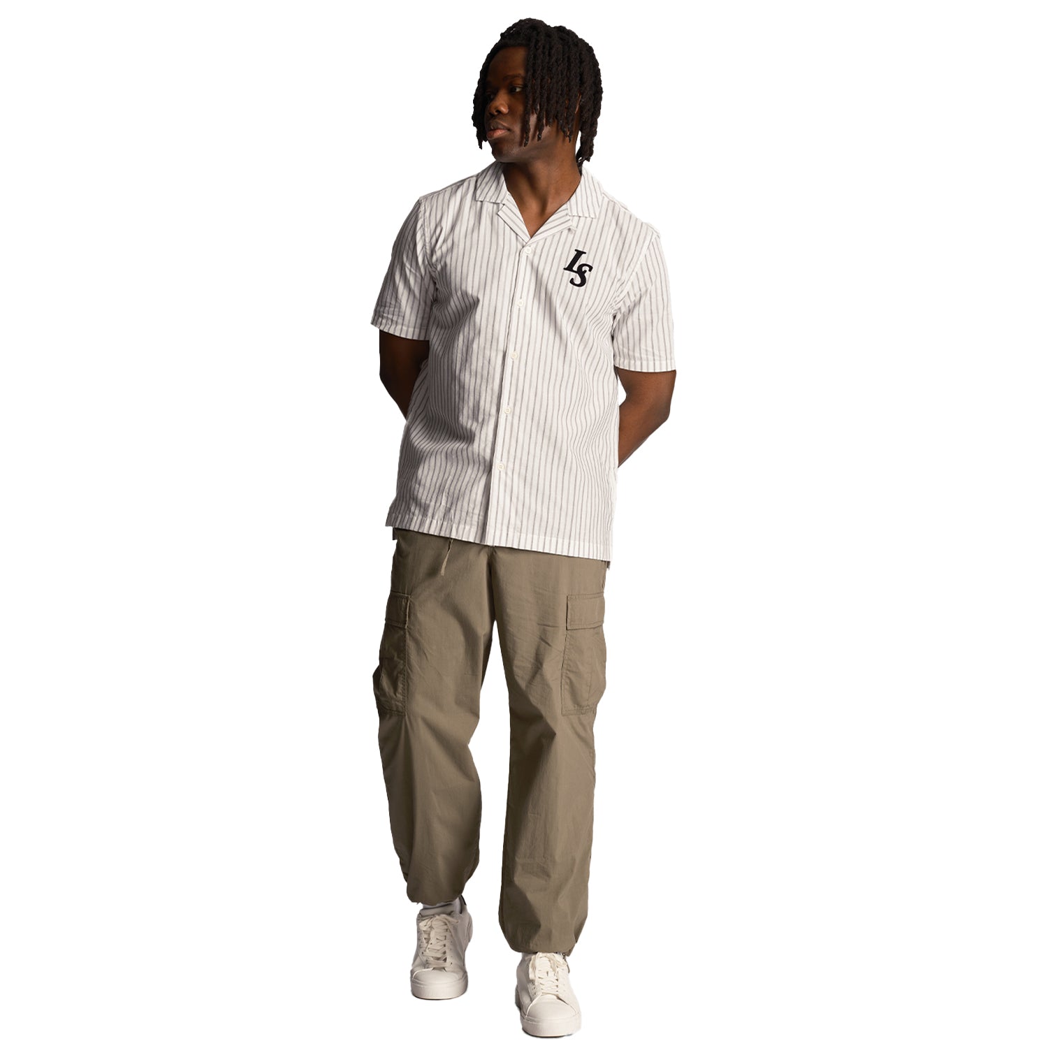 Chalk - Lifestyle - Lyle & Scott Mens Pinstripe Revere Collar Shirt