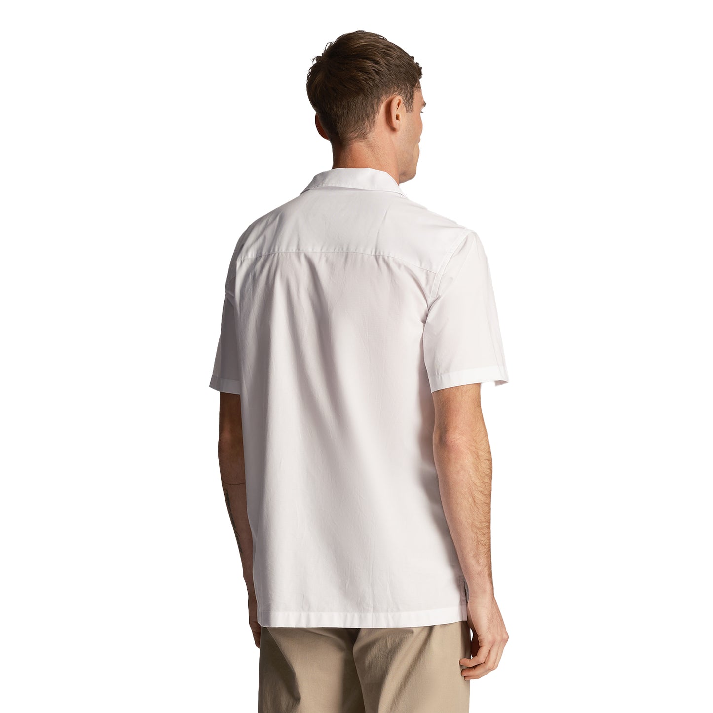 White - Back - Lyle & Scott Mens Resort Cotton Poplin Shirt