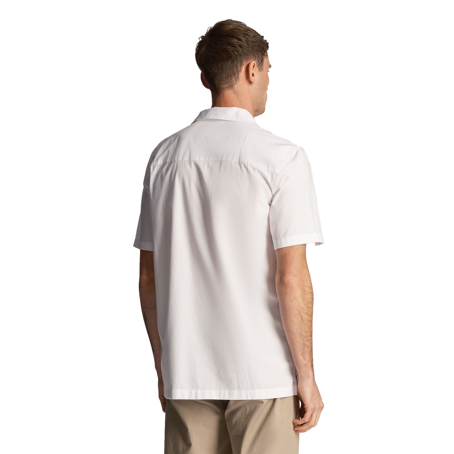 White - Back - Lyle & Scott Mens Resort Cotton Poplin Shirt