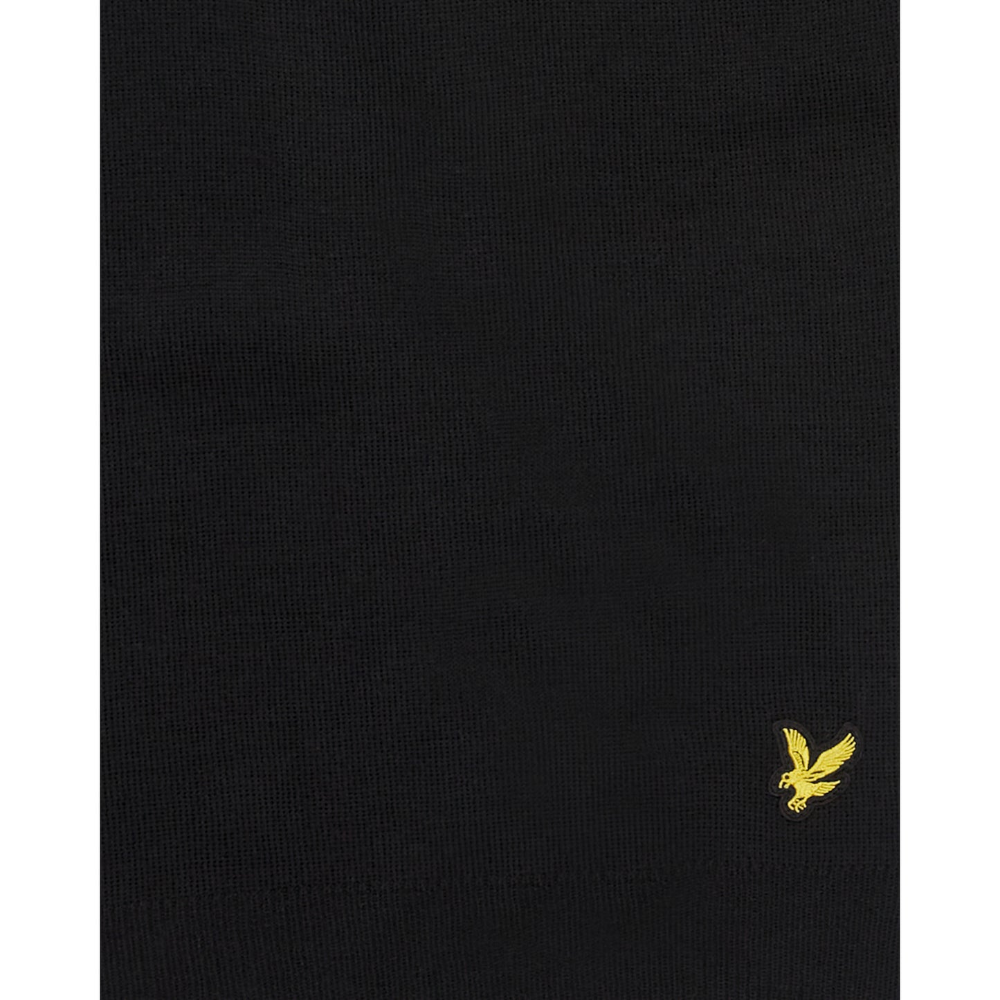 True Black - Back - Lyle & Scott Logo Scarf