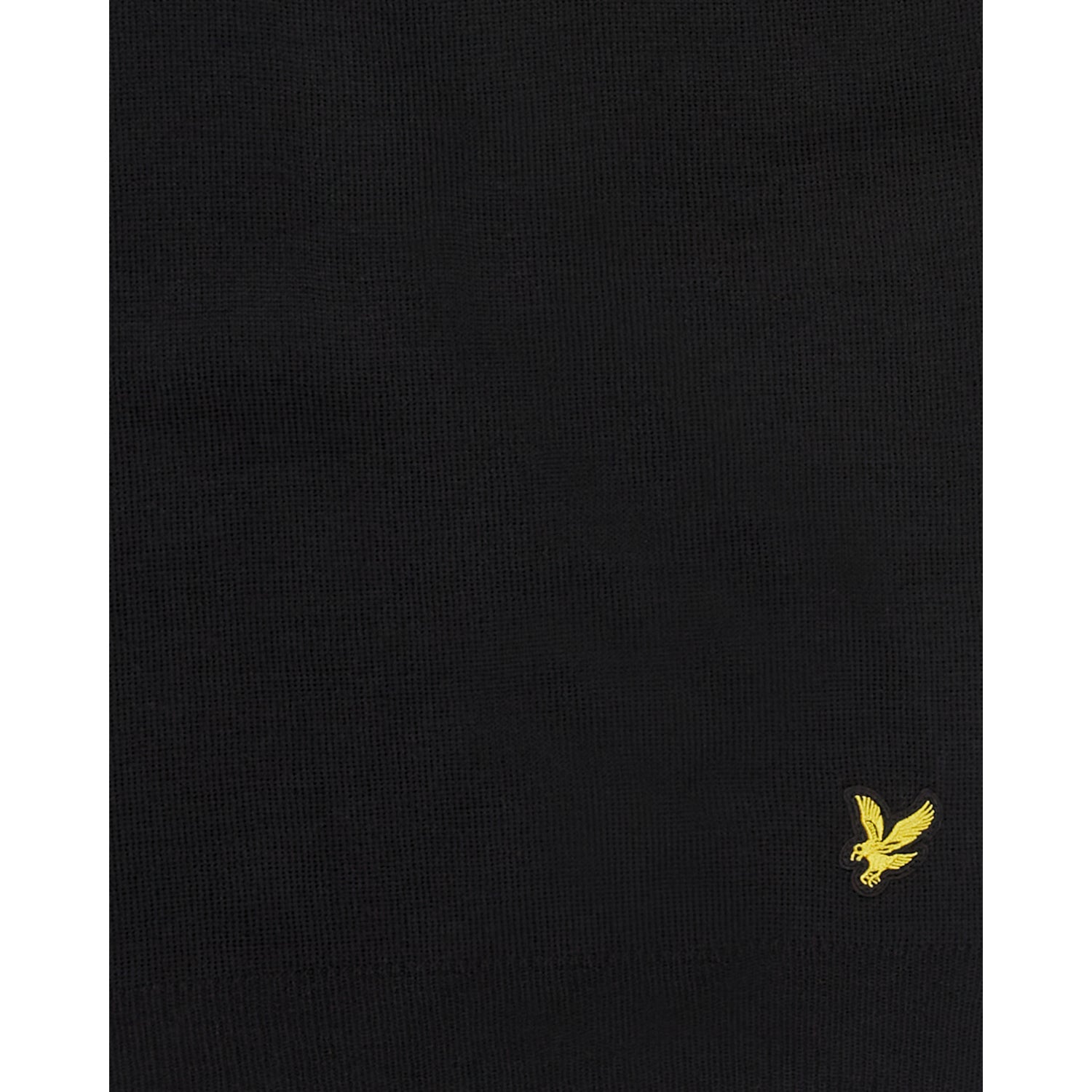 True Black - Back - Lyle & Scott Logo Scarf