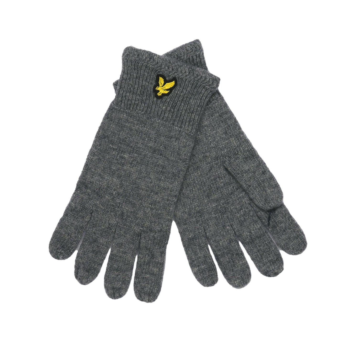Mid Grey Marl - Back - Lyle & Scott Racked Ribbed Gloves
