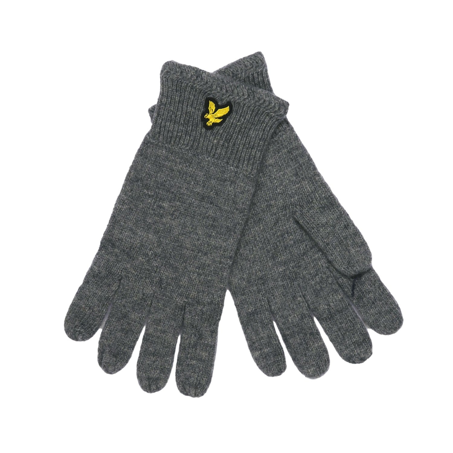 Mid Grey Marl - Back - Lyle & Scott Racked Ribbed Gloves