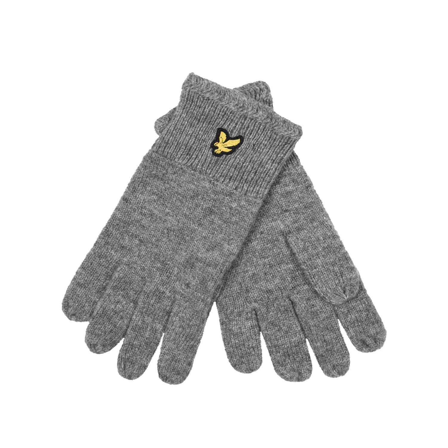 Mid Grey Marl - Front - Lyle & Scott Racked Ribbed Gloves