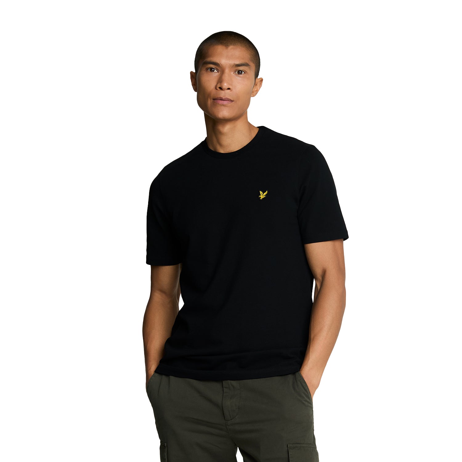 Jet Black - Side - Lyle & Scott Mens Pique T-Shirt