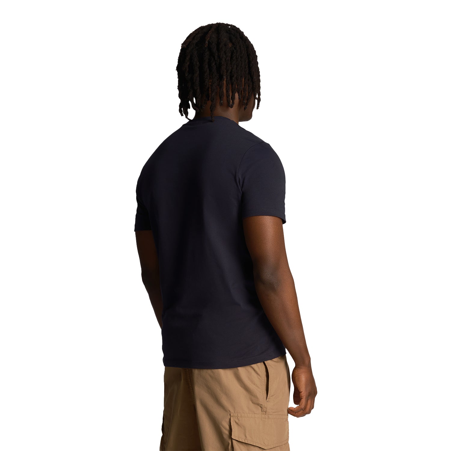 Dark Navy - Back - Lyle & Scott Mens Club Emblem T-Shirt