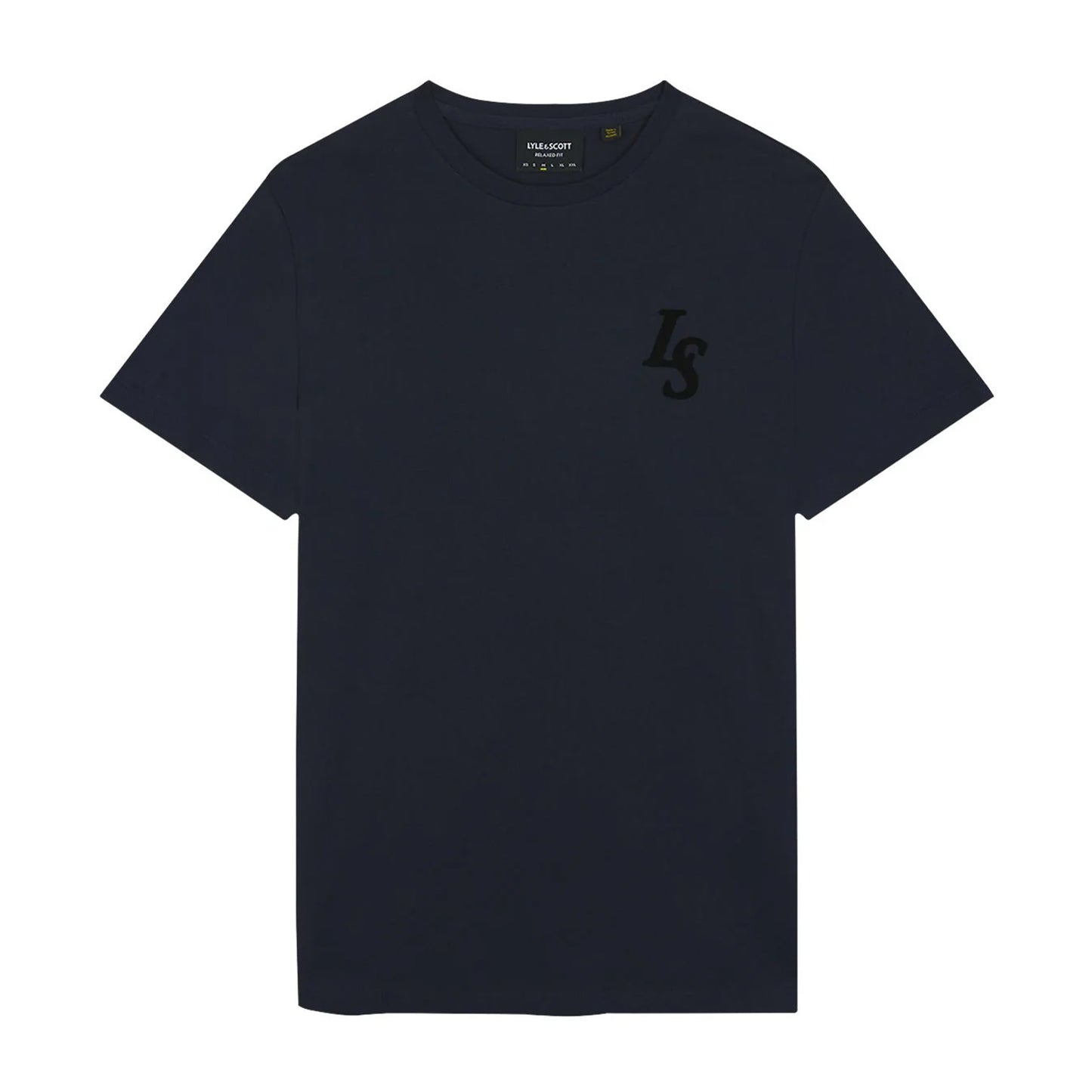 Dark Navy - Front - Lyle & Scott Mens Club Emblem T-Shirt